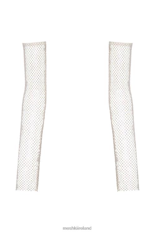 Meshki Tara Diamante Mesh Gloves Accessories Cream 6DX221688
