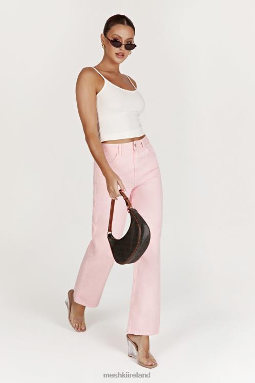 Meshki Ainsley Mid Rise Jean Clothing Blush Pink 6DX221605