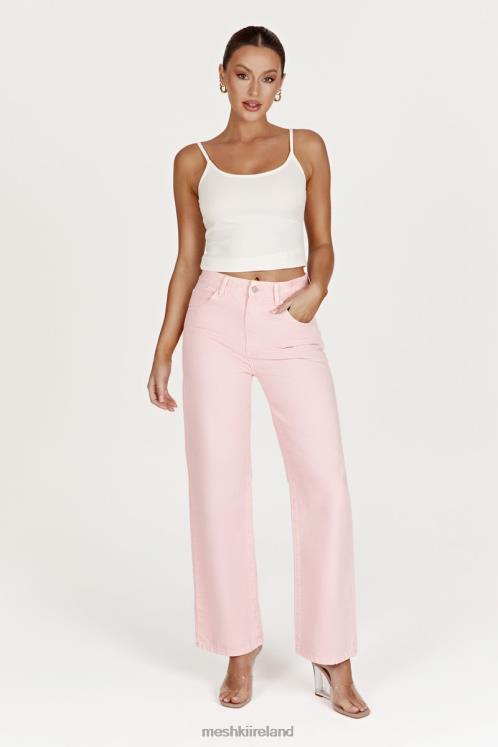 Meshki Ainsley Mid Rise Jean Clothing Blush Pink 6DX221605