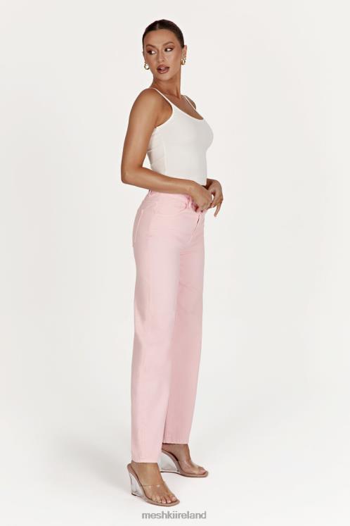 Meshki Ainsley Mid Rise Jean Clothing Blush Pink 6DX221605