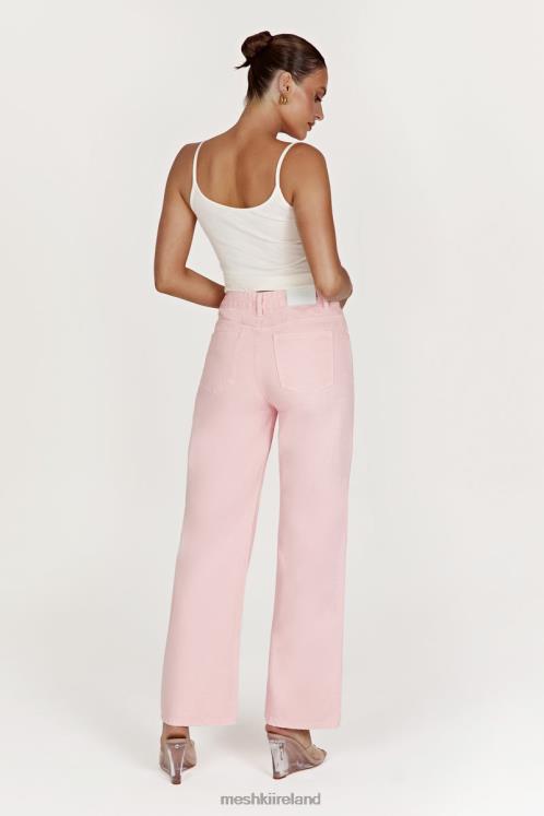 Meshki Ainsley Mid Rise Jean Clothing Blush Pink 6DX221605
