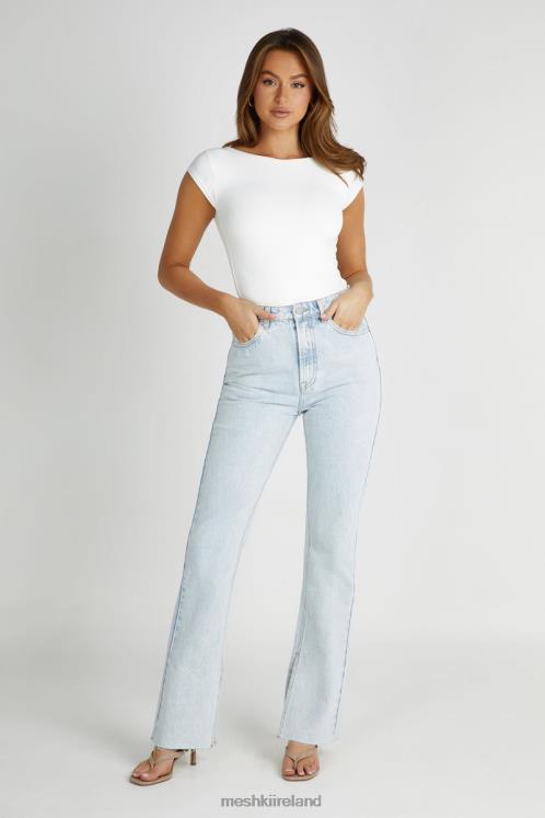 Meshki Lauren Straight Leg Jeans Clothing Light Blue 6DX221235