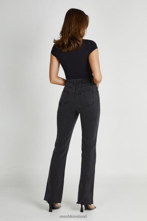 Meshki Lauren Straight Leg Jeans Clothing Washed Black 6DX221232