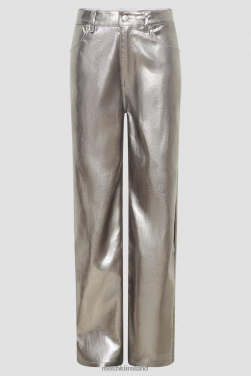 Meshki Minnie Metallic Straight Jean Clothing Silver 6DX221270