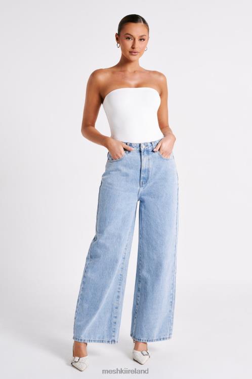 Meshki Raven Baggy Jeans Clothing Mid Blue Wash 6DX221243