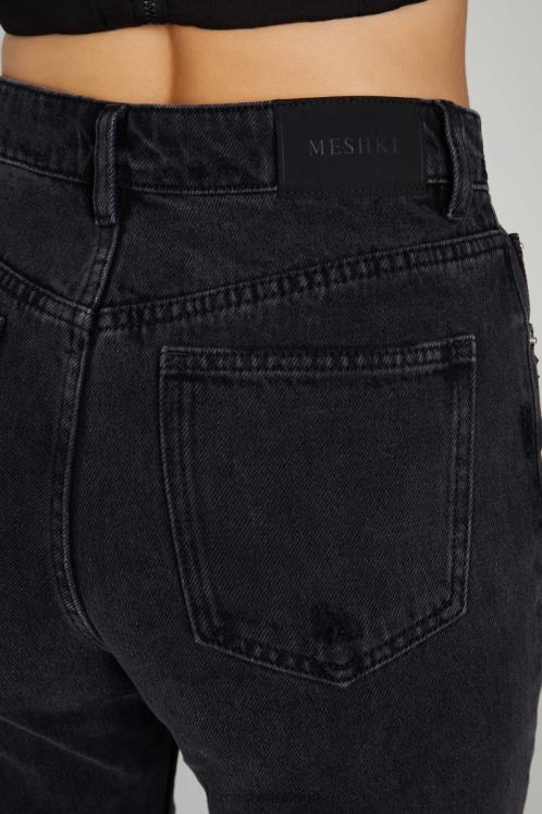 Meshki Tina Mom Jean Clothing Washed Black 6DX221319