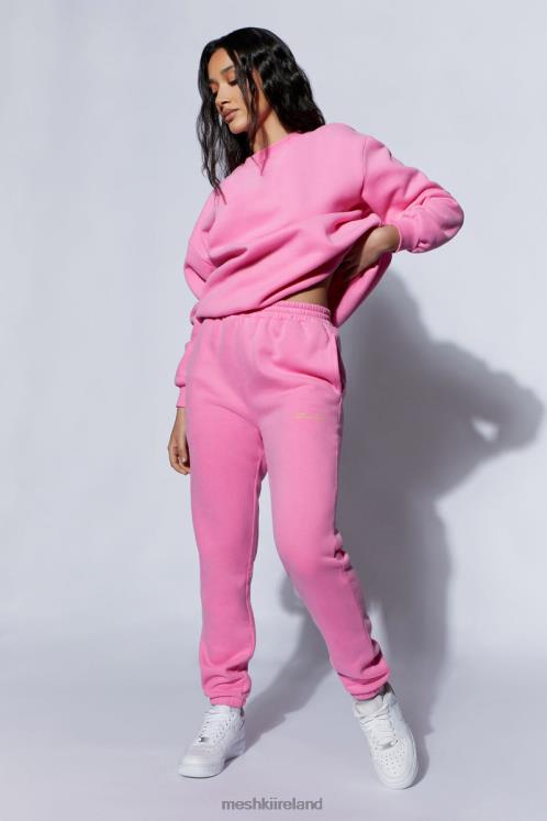 Meshki Camille Oversized Fleeceback Jogger Clothing Candy Pink 6DX221515
