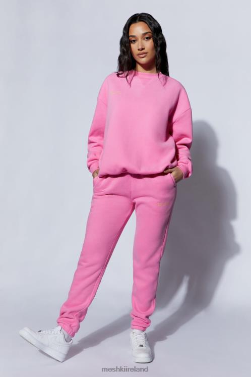 Meshki Camille Oversized Fleeceback Jogger Clothing Candy Pink 6DX221515