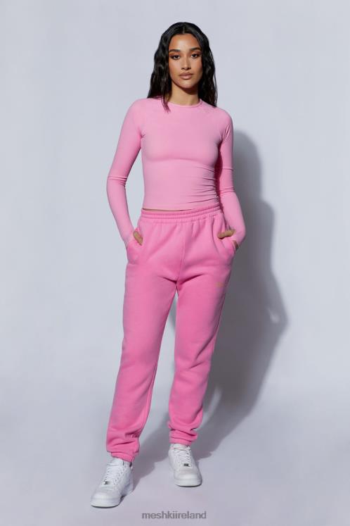 Meshki Camille Oversized Fleeceback Jogger Clothing Candy Pink 6DX221515