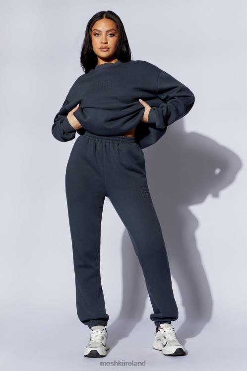 Meshki Emery Embossed Fleeceback Joggers Clothing Charcoal 6DX221479