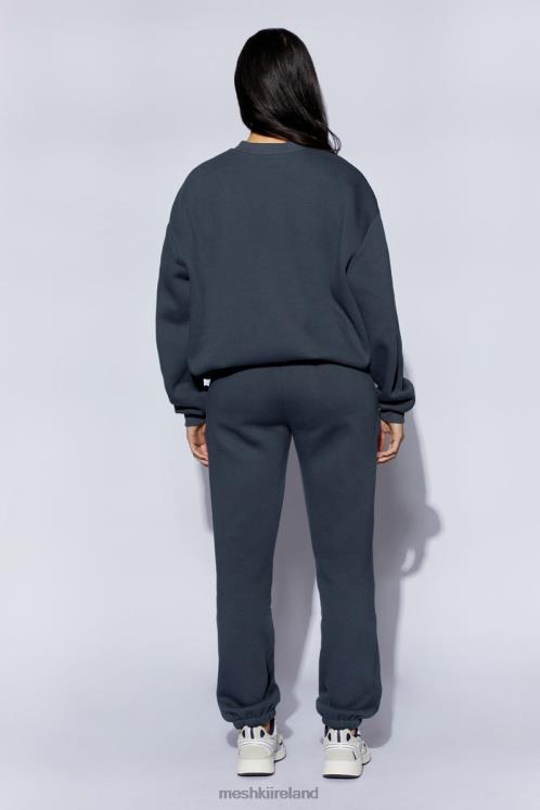 Meshki Emery Embossed Fleeceback Joggers Clothing Charcoal 6DX221479