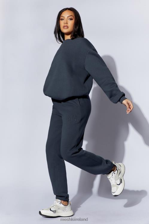 Meshki Emery Embossed Fleeceback Joggers Clothing Charcoal 6DX221479