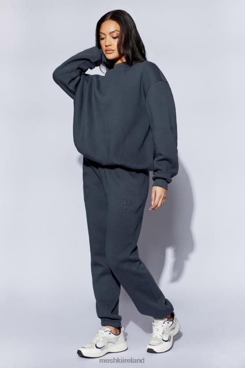 Meshki Emery Embossed Fleeceback Joggers Clothing Charcoal 6DX221479