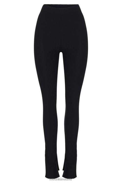 Meshki Jordi Side Split Knit Leggings Clothing Black 6DX221587
