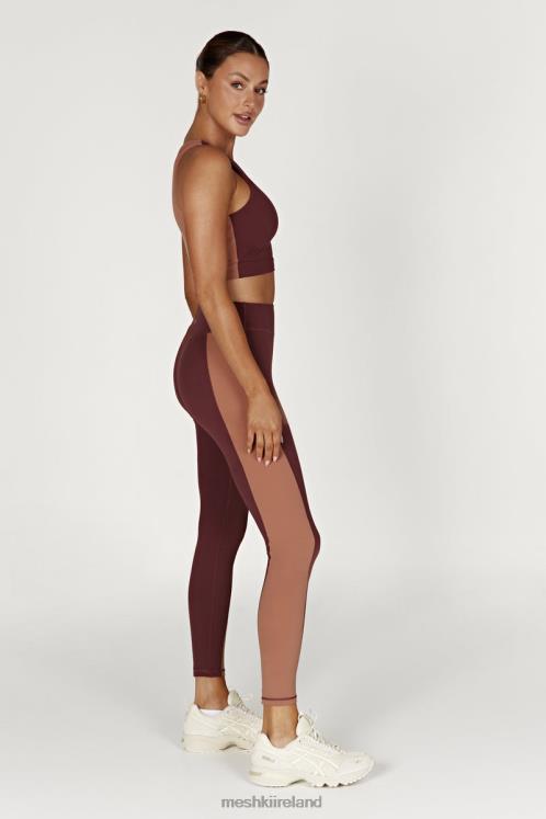Meshki Libby Two Tone Panel Leggings Clothing Mahogany/Tan 6DX221475