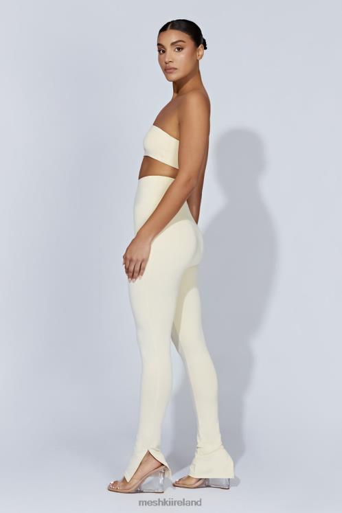 Meshki Michelle Side Split Leggings Clothing Cream 6DX221470