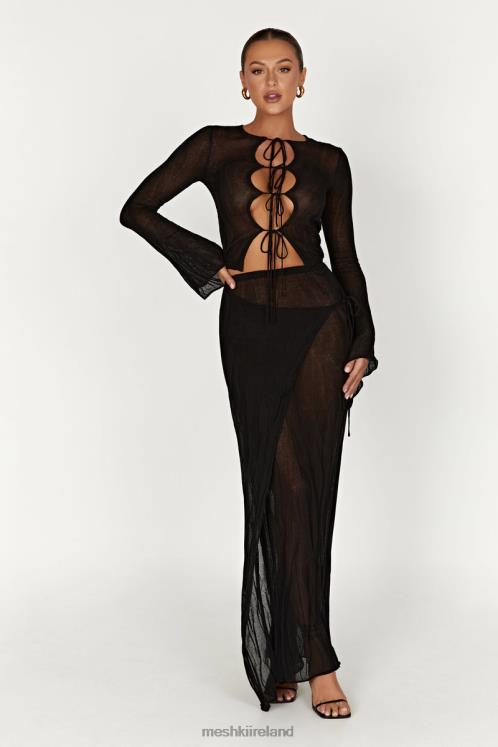 Meshki Akari Knit Maxi Skirt Clothing Black 6DX221305