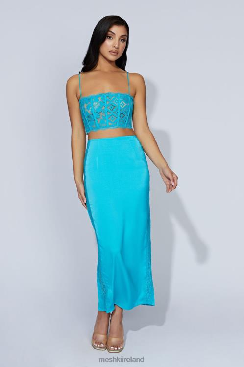 Meshki Bellamy Lace Maxi Skirt Clothing Aquamarine 6DX221540