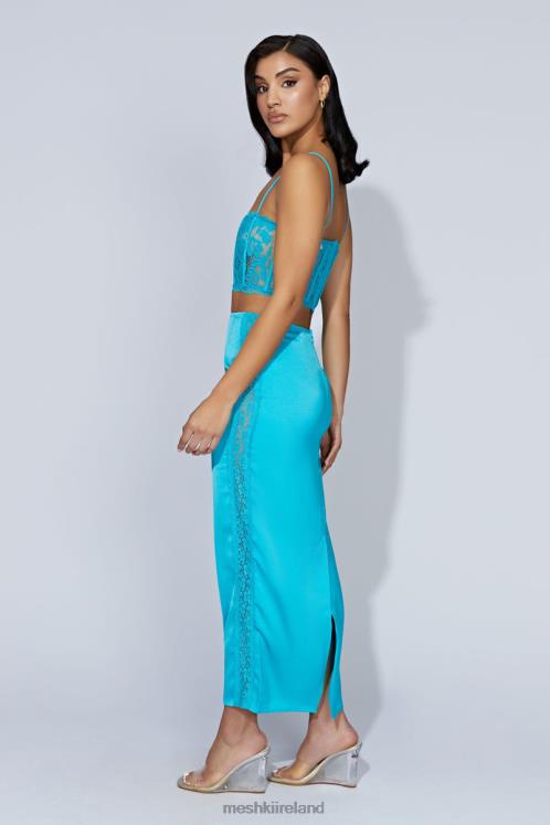 Meshki Bellamy Lace Maxi Skirt Clothing Aquamarine 6DX221540