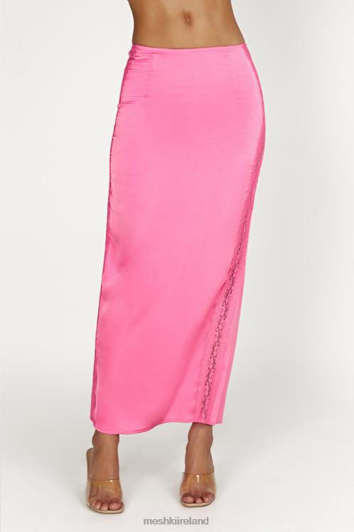 Meshki Bellamy Lace Maxi Skirt Clothing Bubblegum Pink 6DX221529