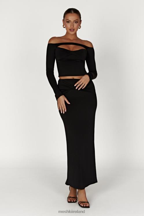 Meshki Ceri Maxi Twist Skirt Clothing Black 6DX221353