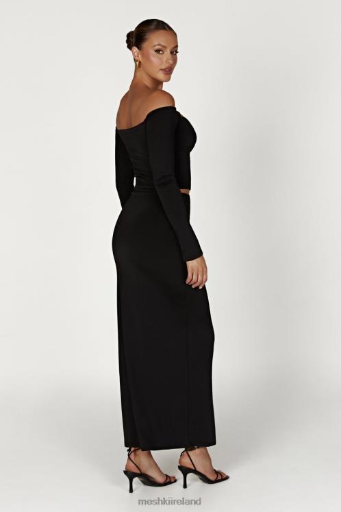 Meshki Ceri Maxi Twist Skirt Clothing Black 6DX221353