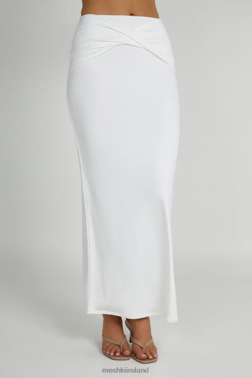 Meshki Ceri Maxi Twist Skirt Clothing White 6DX221344