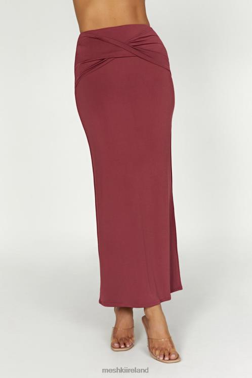Meshki Ceri Maxi Twist Skirt Clothing Wine 6DX221354