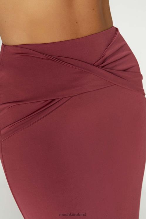 Meshki Ceri Maxi Twist Skirt Clothing Wine 6DX221354