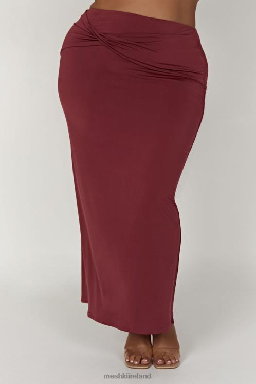 Meshki Ceri Maxi Twist Skirt Clothing Wine 6DX221354
