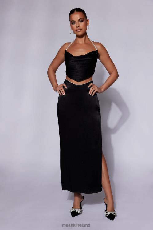 Meshki Christie Diamante Rope Maxi Skirt Clothing Black 6DX221476