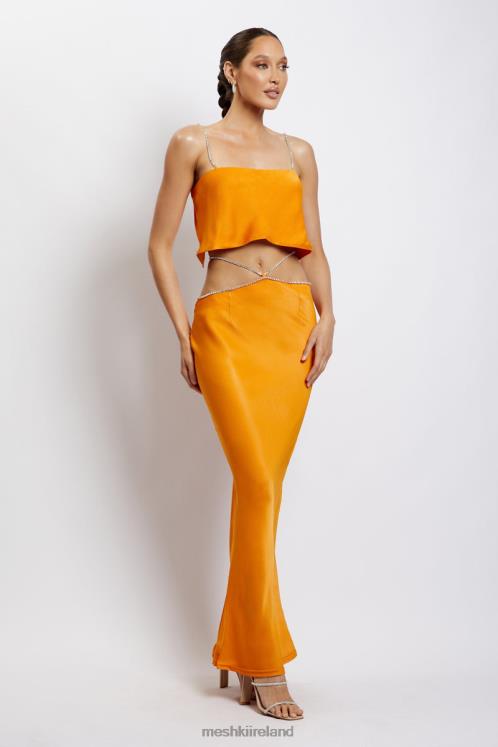 Meshki Dayana Diamante Maxi Skirt Clothing Mandarin 6DX221384