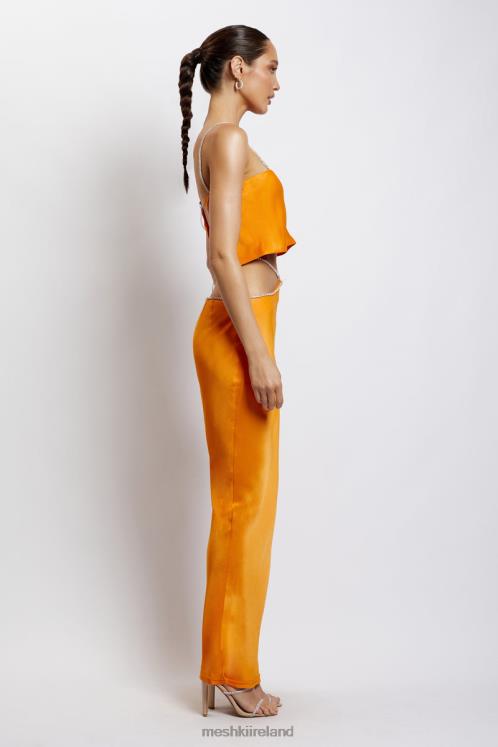 Meshki Dayana Diamante Maxi Skirt Clothing Mandarin 6DX221384