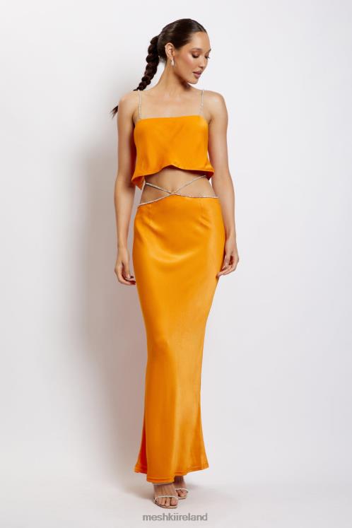 Meshki Dayana Diamante Maxi Skirt Clothing Mandarin 6DX221384