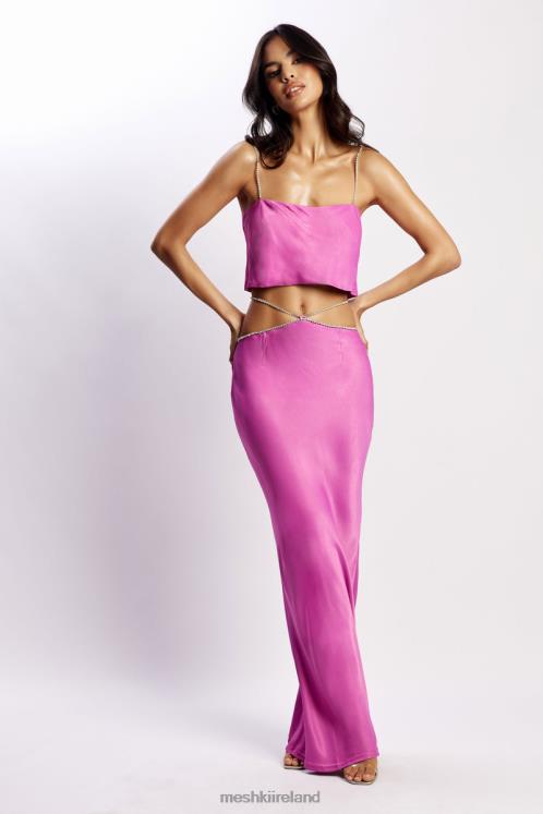 Meshki Dayana Diamante Maxi Skirt Clothing Purple 6DX221546