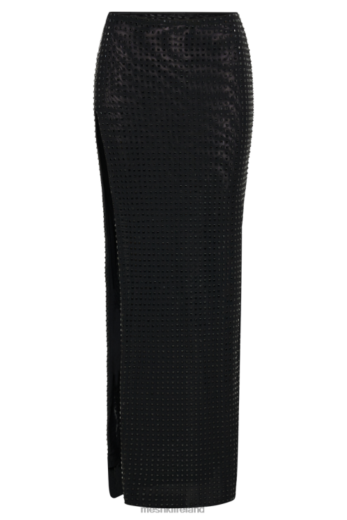 Meshki Ellery Square Diamante Maxi Skirt Clothing Black 6DX221278
