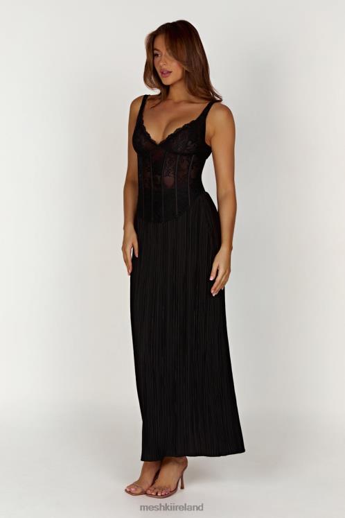 Meshki Elsie Plisse Maxi Skirt Clothing Black 6DX221365