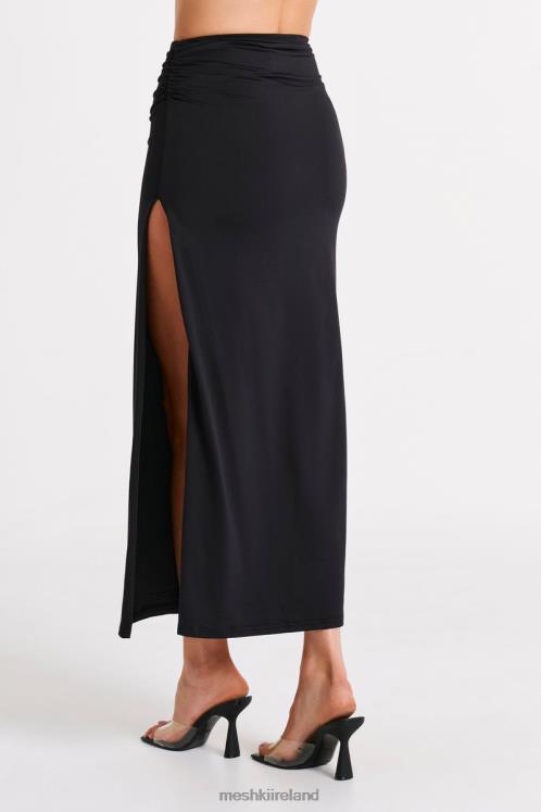 Meshki Emma Recycled Nylon Maxi Skirt Clothing Black 6DX221242