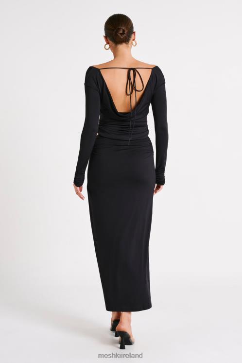 Meshki Emma Recycled Nylon Maxi Skirt Clothing Black 6DX221242