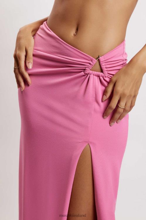Meshki Jacqui Side Split Maxi SkirtClothing Pink 6DX221576