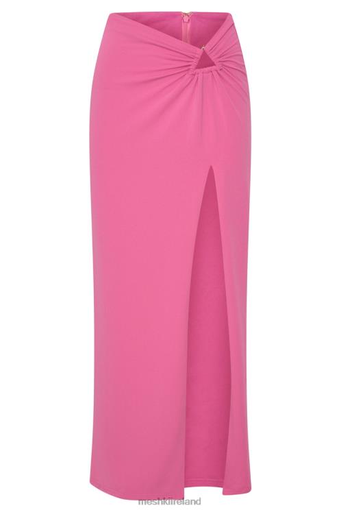 Meshki Jacqui Side Split Maxi SkirtClothing Pink 6DX221576
