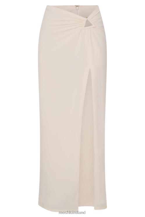 Meshki Jacqui Side Split Maxi Skirt Clothing Bone 6DX221575