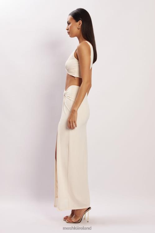 Meshki Jacqui Side Split Maxi Skirt Clothing Bone 6DX221575