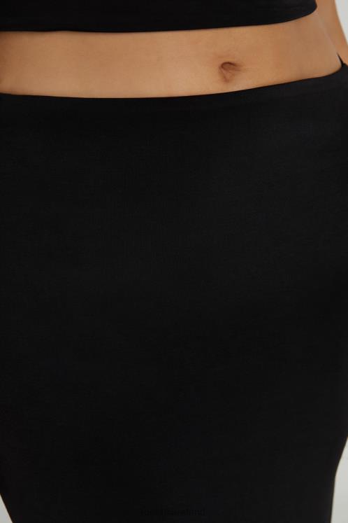 Meshki Jeanine Cowl Back Maxi Skirt Clothing Black 6DX221320