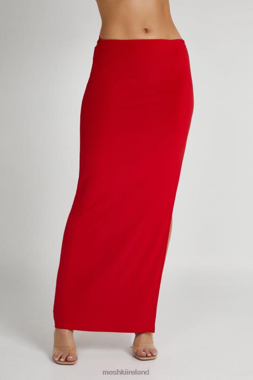 Meshki Jeanine Cowl Back Maxi Skirt Clothing Red 6DX221279