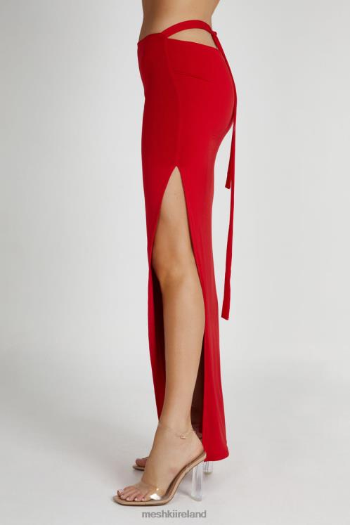 Meshki Jeanine Cowl Back Maxi Skirt Clothing Red 6DX221279