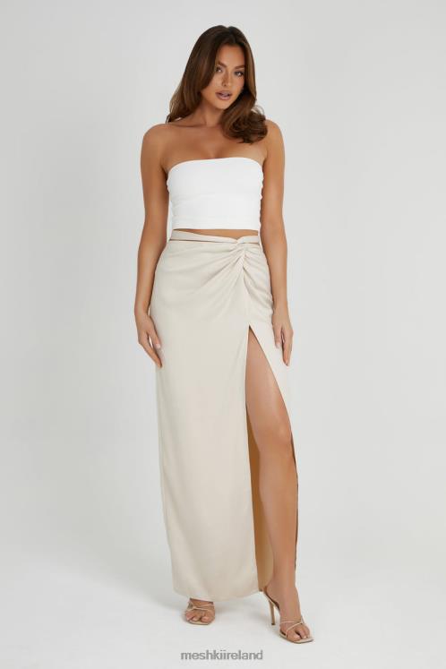Meshki Jennifer Twist Maxi Skirt Clothing Ivory 6DX221335