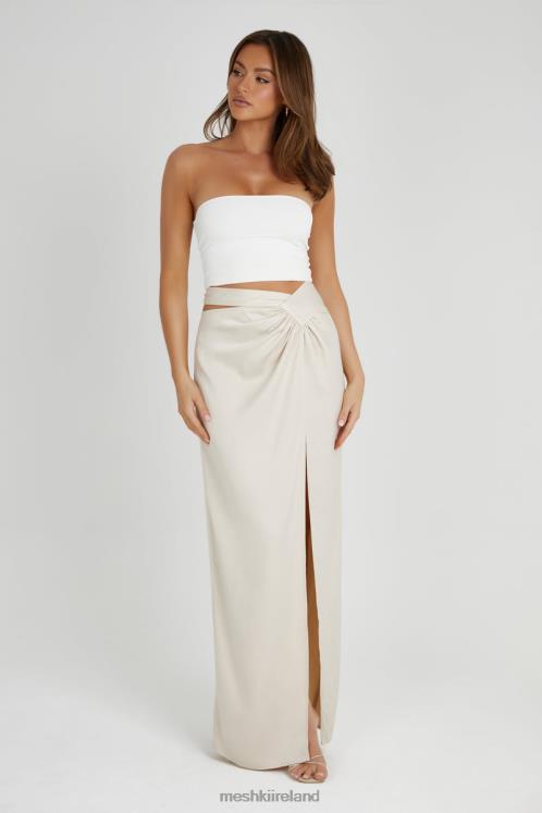 Meshki Jennifer Twist Maxi Skirt Clothing Ivory 6DX221335