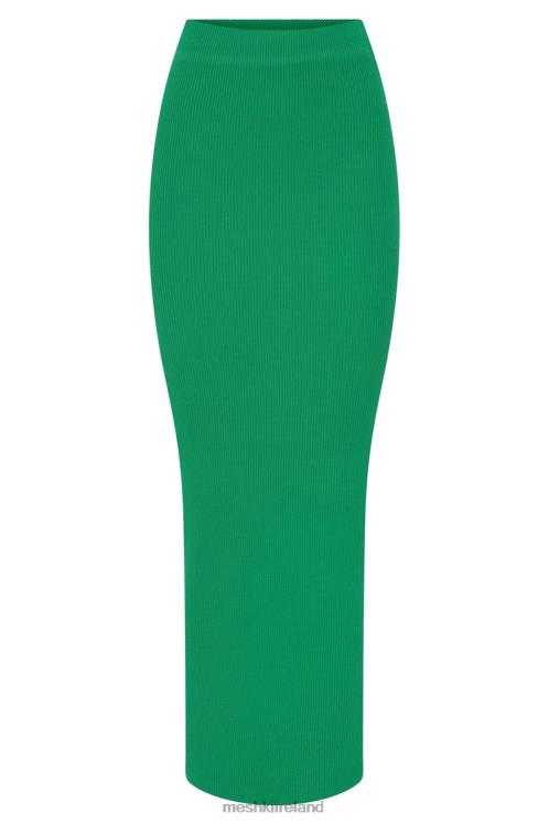 Meshki Kaesha Split Maxi Knitted Skirt Clothing Green 6DX221534