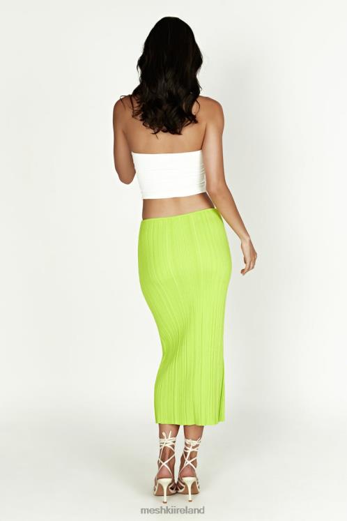 Meshki Kennedy Low Rise Knit Skirt Clothing Fresh Green 6DX221454